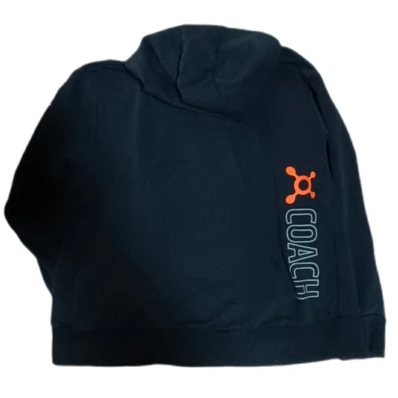 Nike Black Zip-Up Hoodie with Orange Theory Lettering - Picture 2 of 4